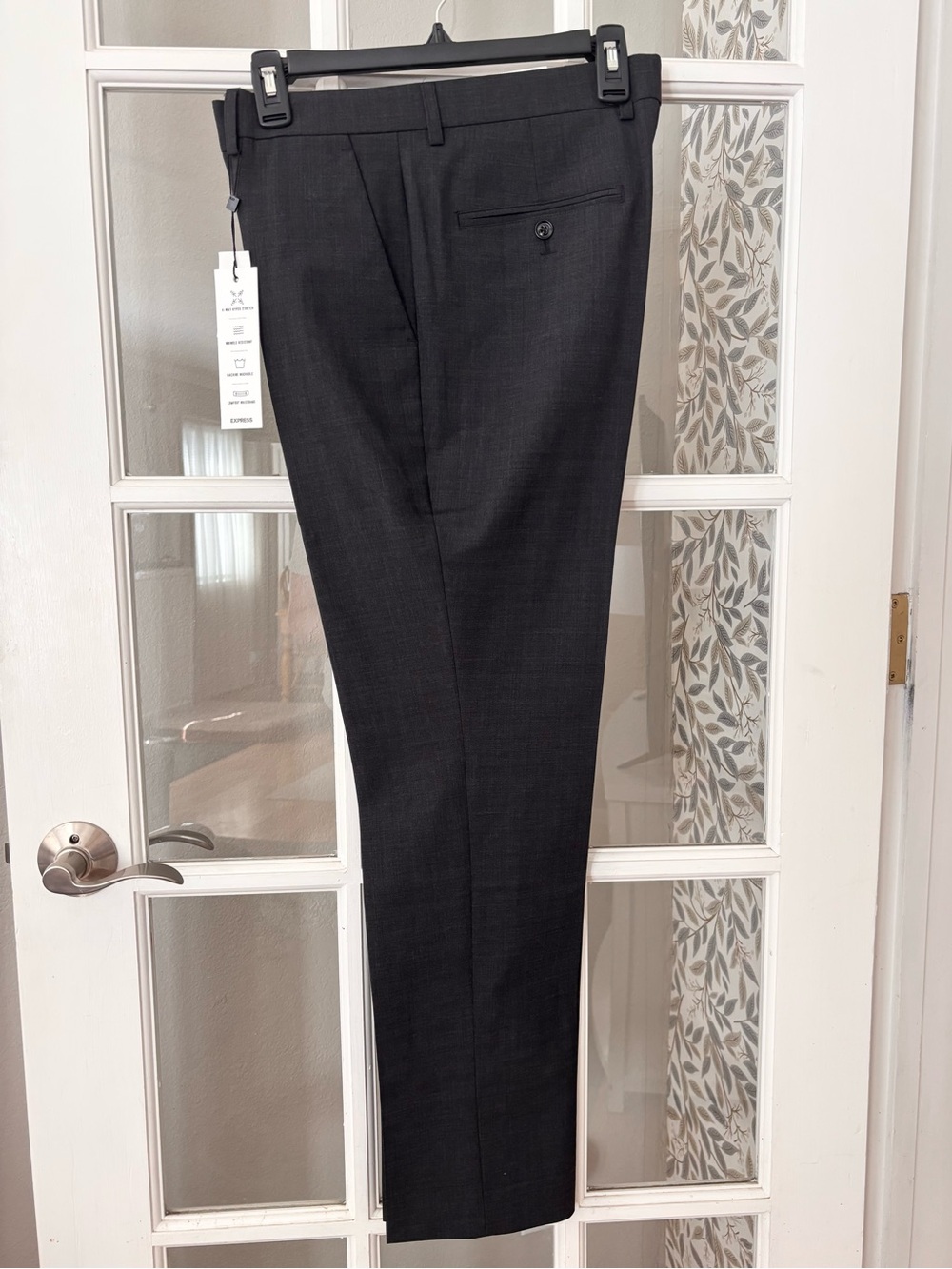 EXPRESS Slim Wool-Blend Modern Tech Suit Pant Charcoal 31 x 32 NWT